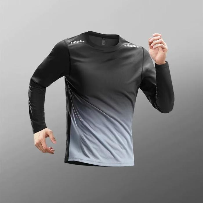 kaos lengan panjang pria training dry fit