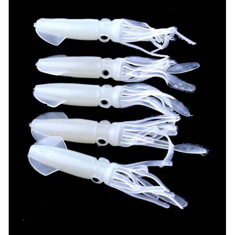 Umpan Cumi 8G 9Cm Squid Jigs Silikon Fishing Lure Mancing Gurita Glow #Gratisongkir