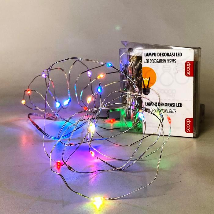 Scoop Lampu Natal Led Kawat Baterai (Rice Led) Warna 57151201