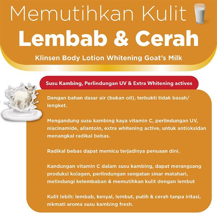Bshop- Hand Body Lotion Klinsen Whitening Goat'S Milk 800 Ml