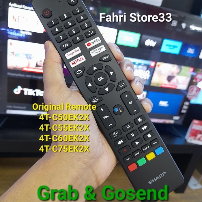 Remote Tv sharp Android Original 100% 4T-C55EK2X 4T-C75EK2X