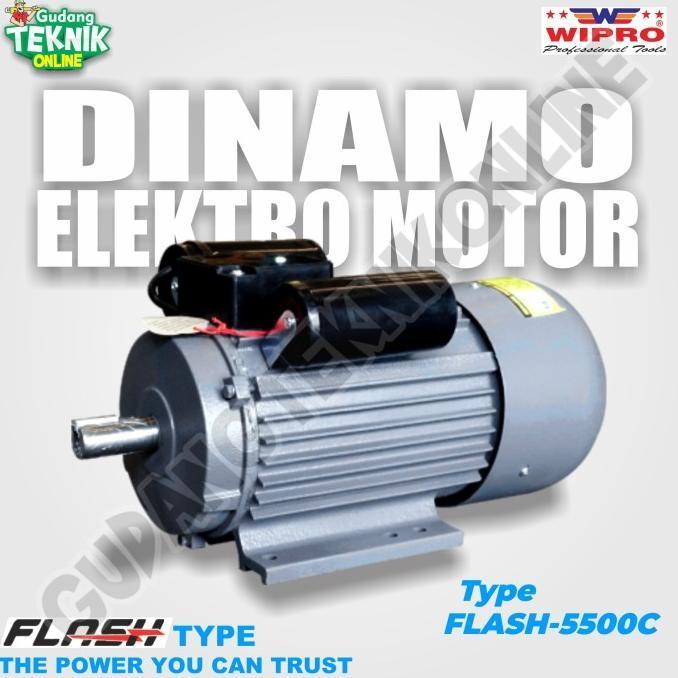 Dinamo Motor Penggerak 5.5Hp 2P 1Phase 2860Rpm WIPRO Type FLASH 5500C - Dinamo Elektro Motor WIPRO