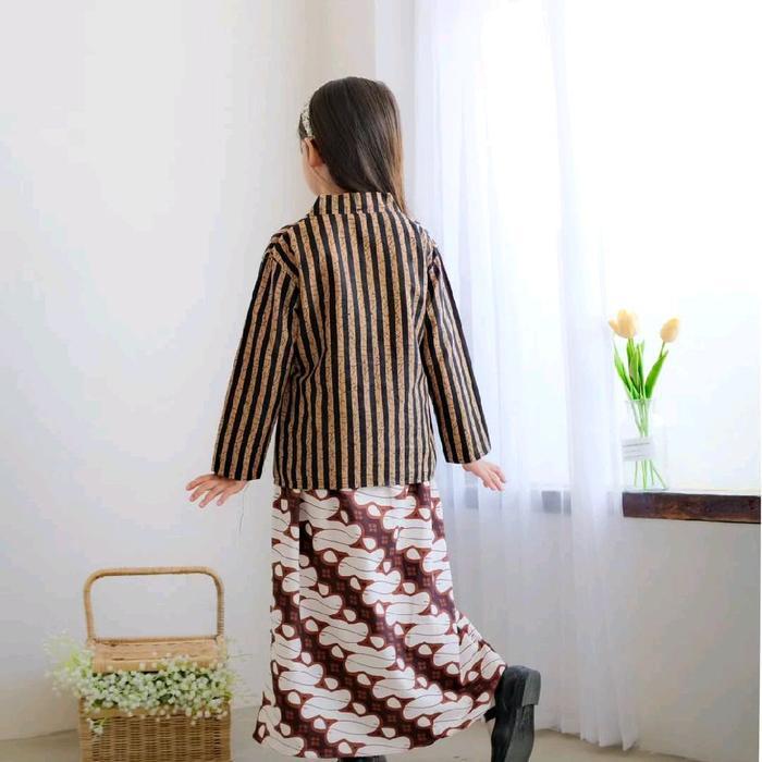 Kebaya Lurik Anak Warna Lengkap Untuk 3 - 12 Tahun Baju Tradisional Fashion