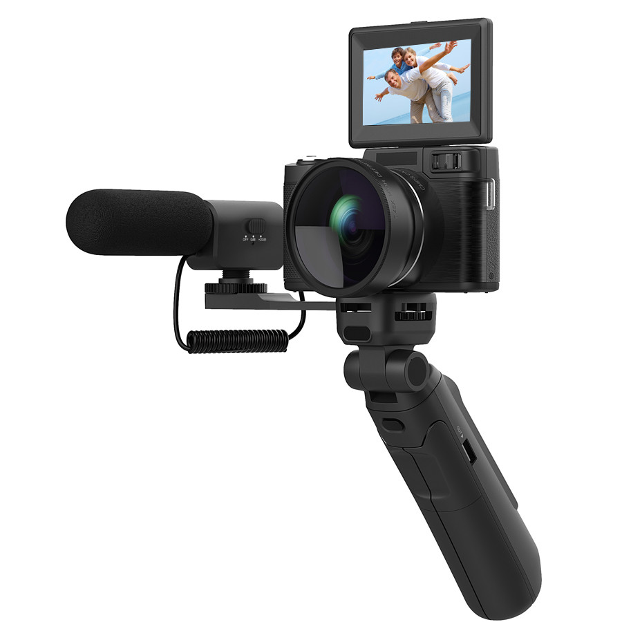 Winait 4k Vlog Digital Video Camera with Tripod Digital Still Camera