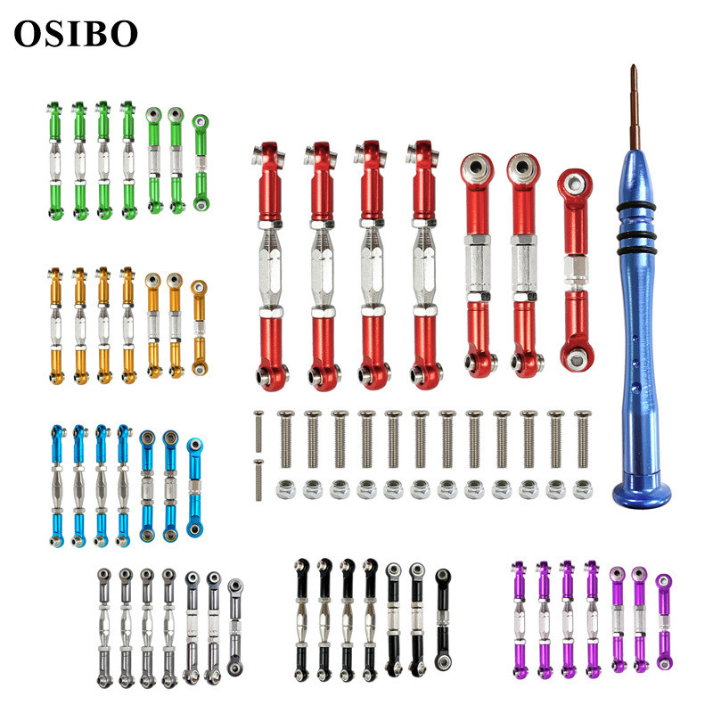 Metal Linkage Servo Pull Rod Steering Tie Rod Set For Wltoys 1:14 144001 124018 124019 Rc Car