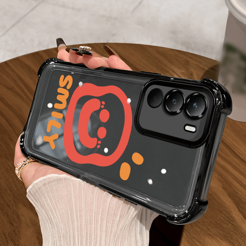 Casing Hp untuk Realme C71 Case Wajah tersenyum abstrak Kasing Bernapas Cesing  AirbagKesing Silikon