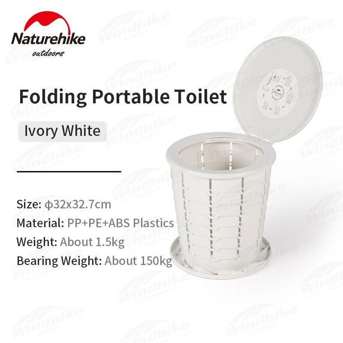 Toilet Portabel Lipat Naturehike NH22SJ00B Outdoor Folding Portable