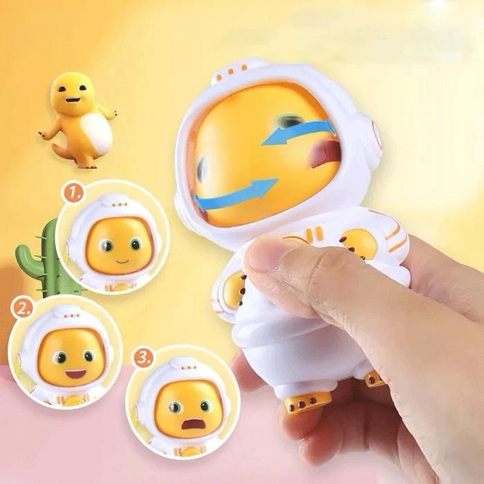 DISKON Vixplorn Mainan Wajah Lucu Yang Berubah/ Mainan Dino Kuning Bisa Berubah Wajah/Mainan Dino