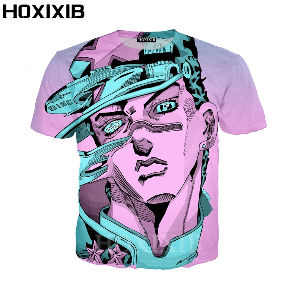 Anime Jojo Petualangan Aneh Kaos Majalah Jepang Pakaian Liburan Kujo Jotaro
