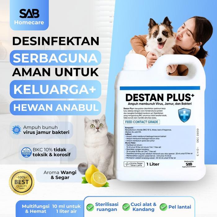Terlaris Destan Plus 1 L - Desinfektan Serbaguna - Desinfektan Ruangan - Desinfektan Aman Untuk