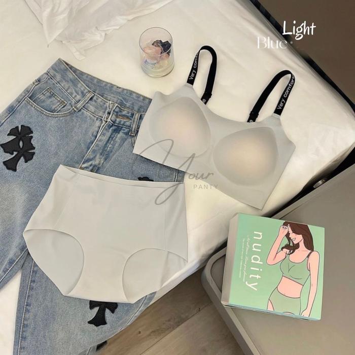 Letty Bra Set Bh Dan Panties Seamless Sport Bra Setelan Busa Wanita