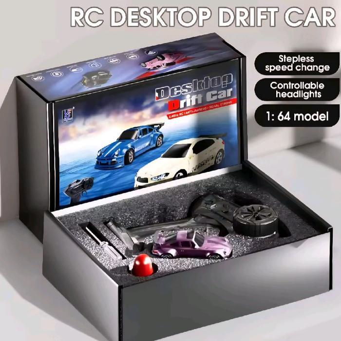 TERBARU Remote Control Drift Car 1:64 Mobil RC Mini bisa Drif 4WD Full Propo Biru Ungu Hitam Putih