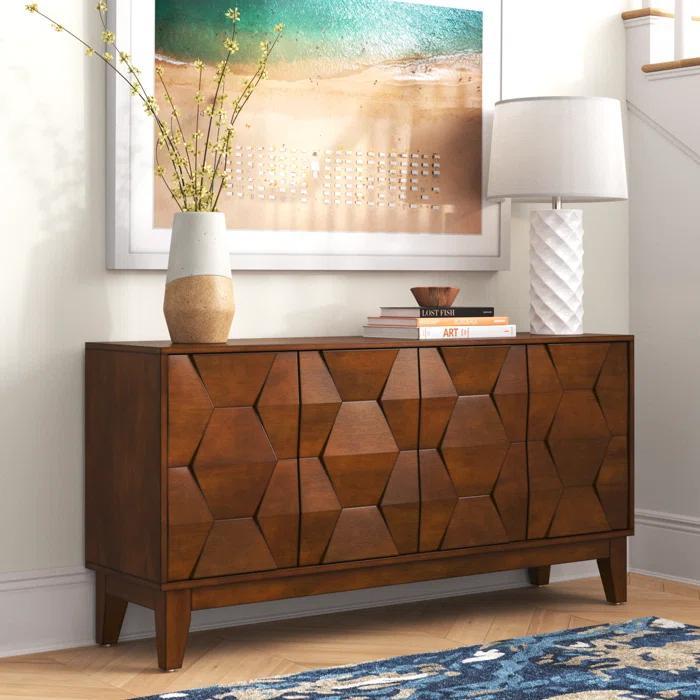 buffet minimalis modern - bufet diamond jati - cabinet drawer jati