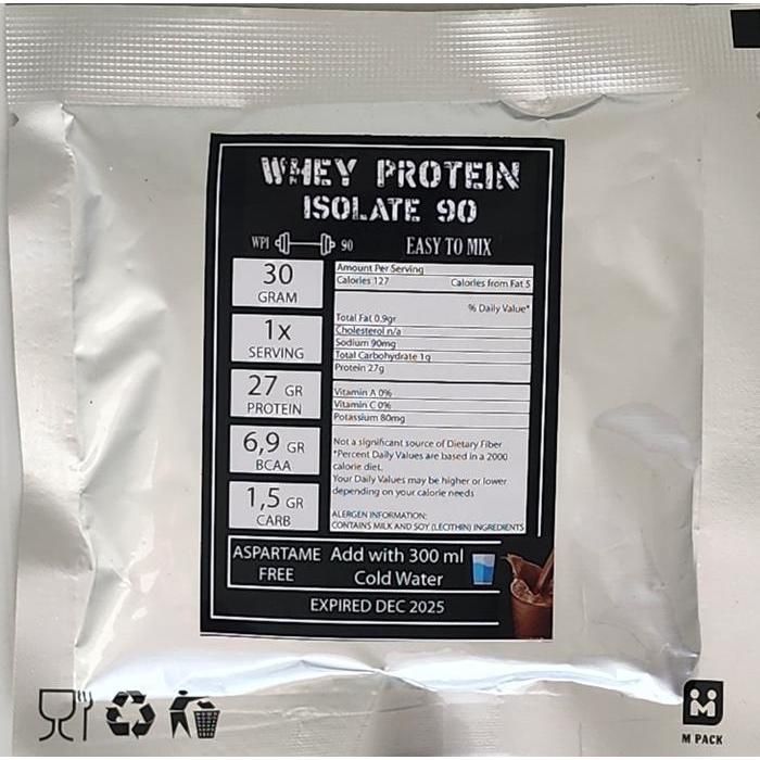 Whey Protein Isolate (Coklat) 30Gr Sachet, Susu Whey