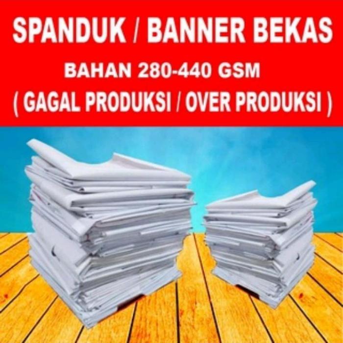 Diskon Banner Spanduk Flexy 6X8 M. Polos, Bekas, Sisa Produksi, Gagal Cetak Original