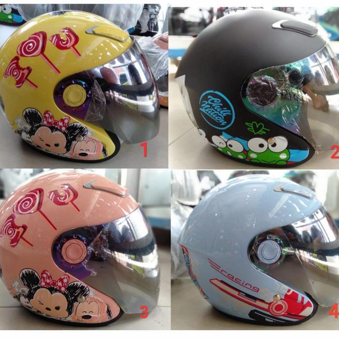 Ready SP HELM ANAK -ANAK MEREK DNS MOTIF 3-9 TAHUN