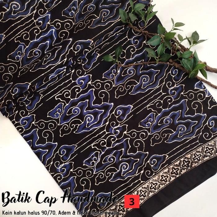 KAIN BATIK CAP HANDMADE SOGAN MEGAMENDUNG ( BIRU - COKLAT )