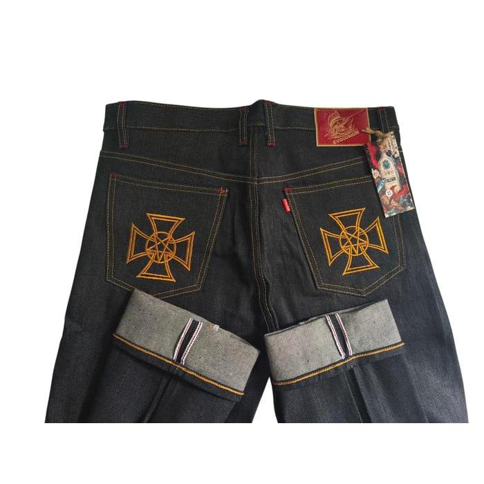 Premium Evolution Ferox Celana Jeans Pria Raw Denim Selvedge 14 Oz Premium Straight Termurah
