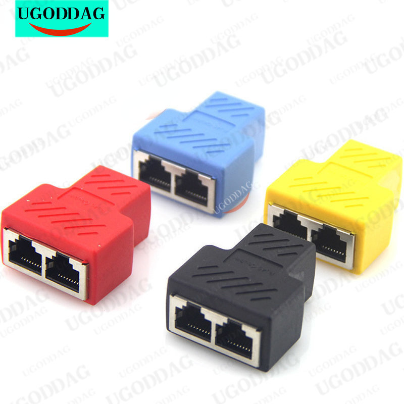 RJ45 Network Splitter Adapter 1 RJ45 Female to 2 RJ45 Female Network Splitter Suitable For Two