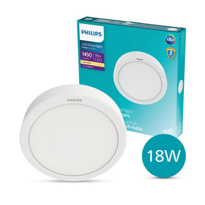 Philips Lampu Downlight Eridani Bulat Outbow Surface 18W D200 3000K Kuning