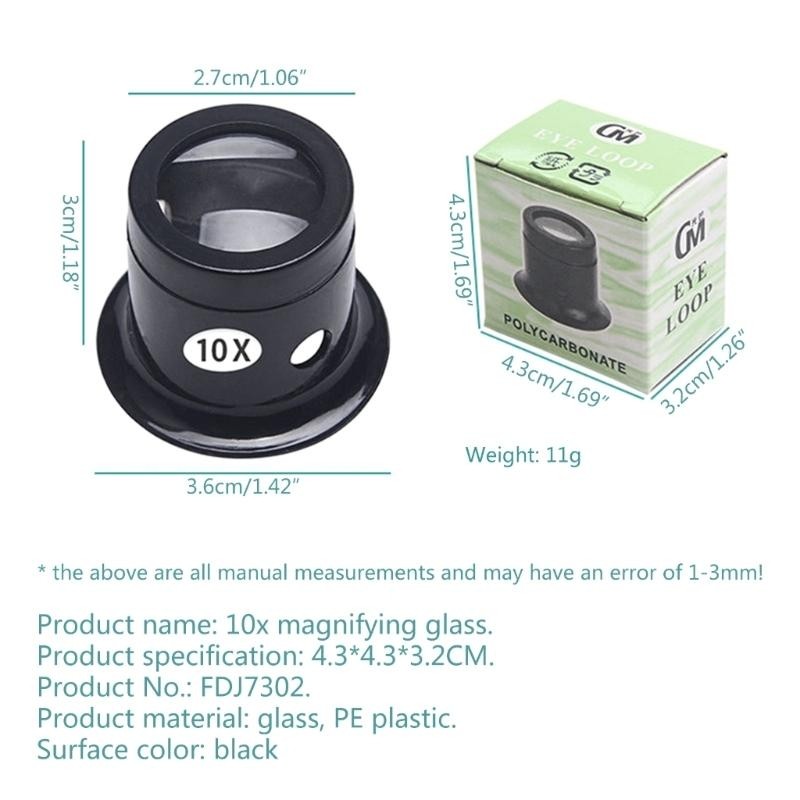 Jewlers Loupe Portable Monocular Loupe Jewelers Eye Magnifier Loupe Repairs Tool Watchmaker Loupe