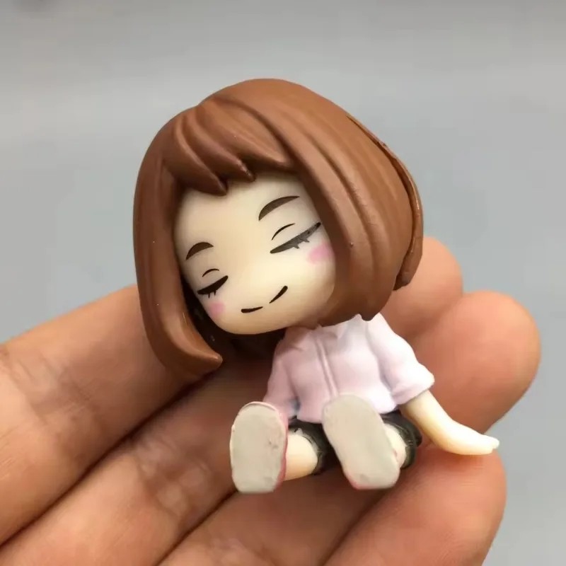 My Hero Academia Anime Figure Todoroki Shouto Uraraka Ochako Mini Action Figure Q Version Doll Model