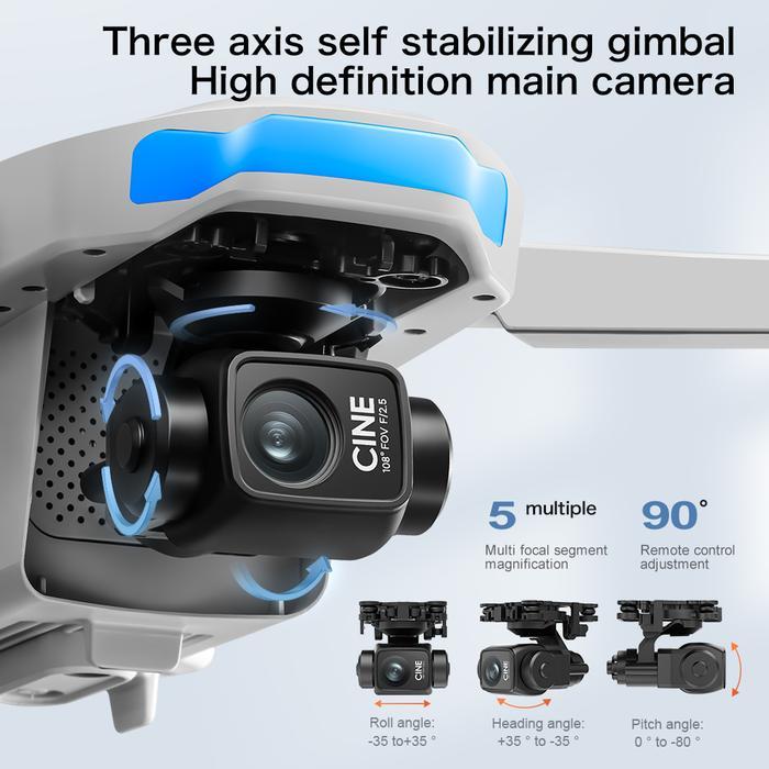 Promo Drone S-X1 Dengan Gimbal 3-Axis Drone Gps Brushless Motor 4K Hd Wifi Layar 5.6 Inch Optical