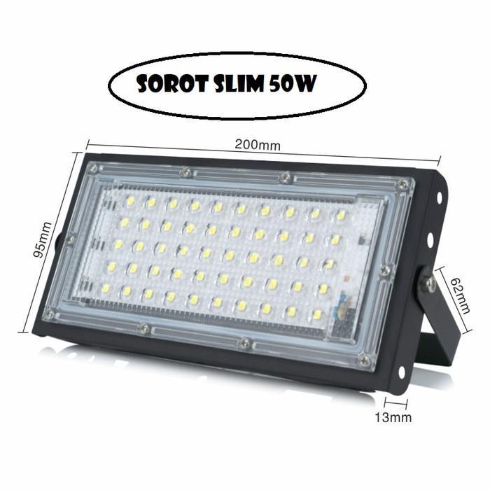 Lampu Sorot Tipis Led 50 W Outdoor Tembak 50 W / 50 Watt Ip66