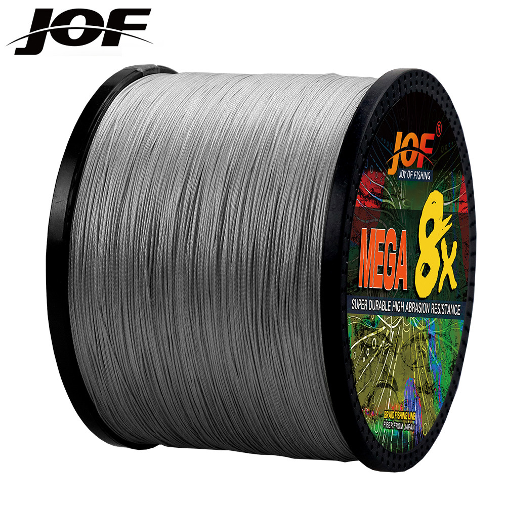 JOF 8 Strand 1000M 500M 300M 100M Japan Super PE Braided Fishing Multifilament Braid Thread X8