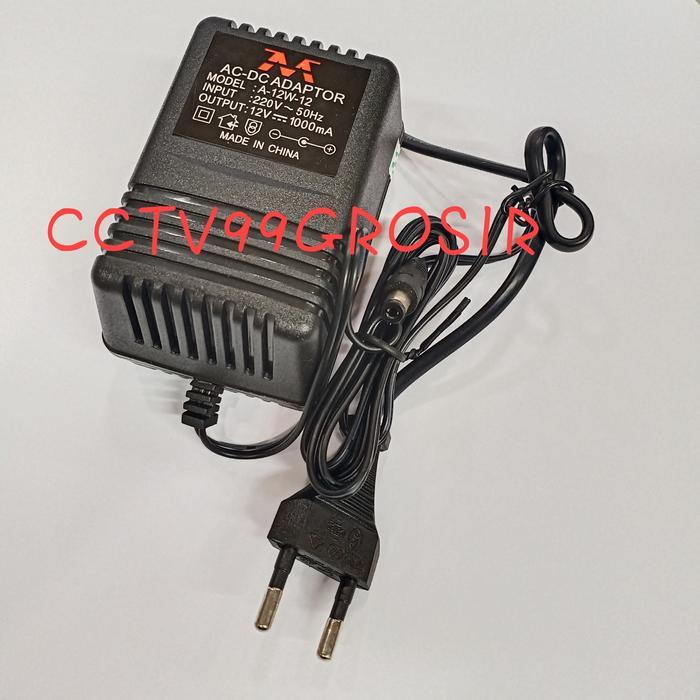 TRAFO/ ADAPTOR 12V -1A 1000MA