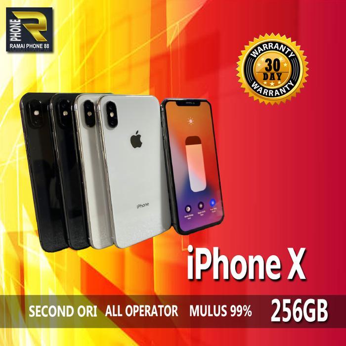 iPhone X 256 GB Second Ex Internasional Fullset Mulus Garansi 1 Bulan - 64gb wifi only, grey