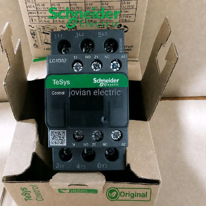 Kontaktor Contactor Schneider Lc1D32B7 Lc1D32 B7 24Vac 50A 3P Lc1D 32B7