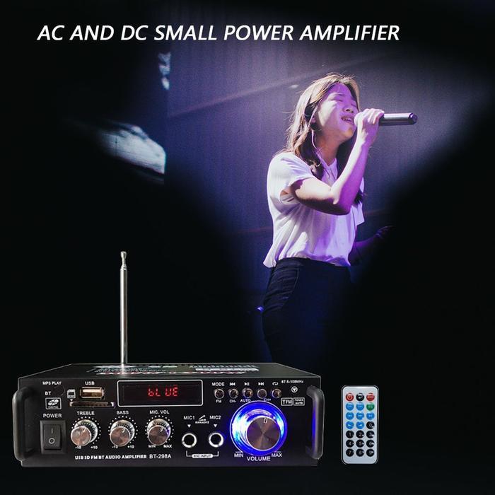 Power Amplifier Mini 12v Bass Amplifier Mobil Amplifier Mini Bluetooth Amplifier Kabel 600W Karaoke