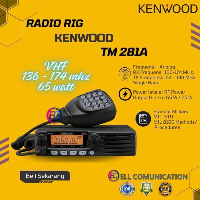 RADIO RIG KENWOOD TM-281A VHF - RIG KENWOOD TM 281 ORIGINAL