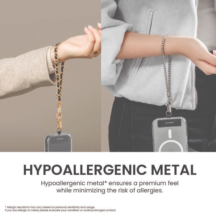 MagEasy Chain Wrist Strap Tangan Tali Gantungan Tangan HP Handphone Ponsel Lanyard Gold Silver Metal