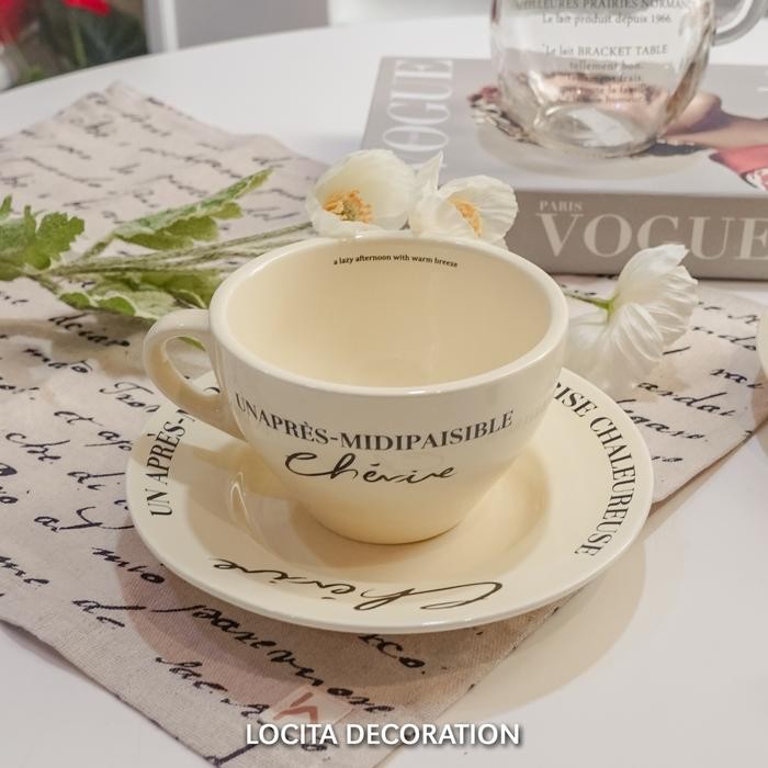 Chevire Set Cangkir Tatakan Piring Kecil Untuk Minum Teh Kopi Susu