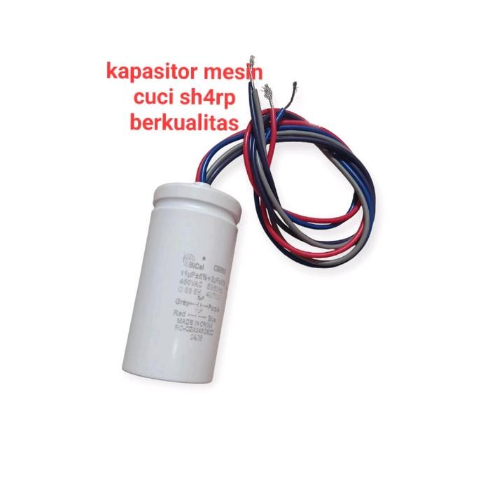 Ready CAPASITOR MESIN CUCI SH4RP 2TABUNG ORI Kapasitor