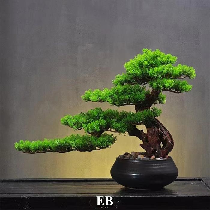 Tanaman Hias Indoor Bonsai Pinus Jepang Artificial Premium Quality