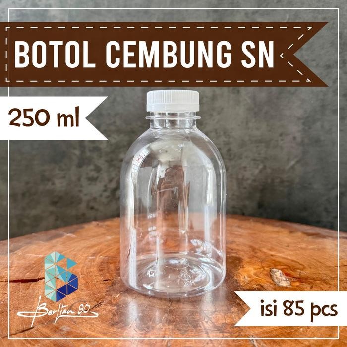 Isi 85 Botol Cembung SN / Botol Kopi 250ml / Botol Kopi Cembung 250ml / Botol Plastik Cembung