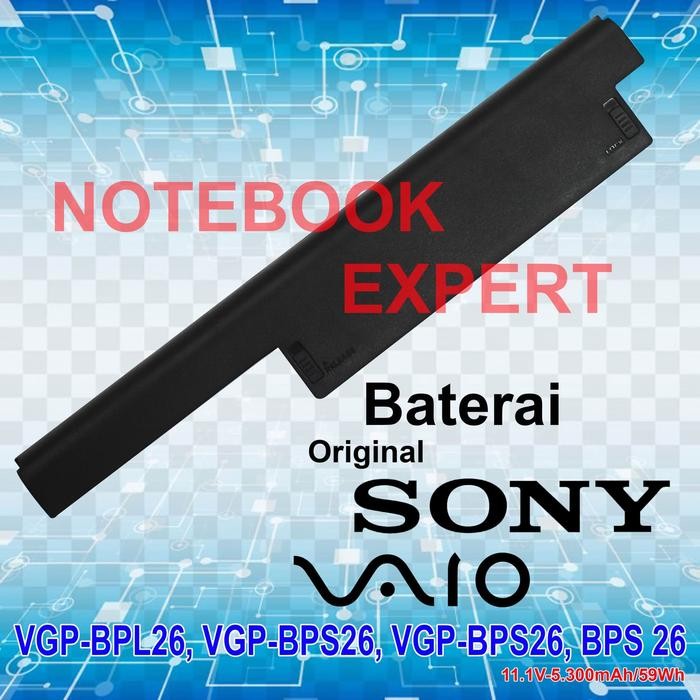 Baterai sony vaio original VGP-BPL26, VGP-BPS26, VGP-BPS26, BPS 26