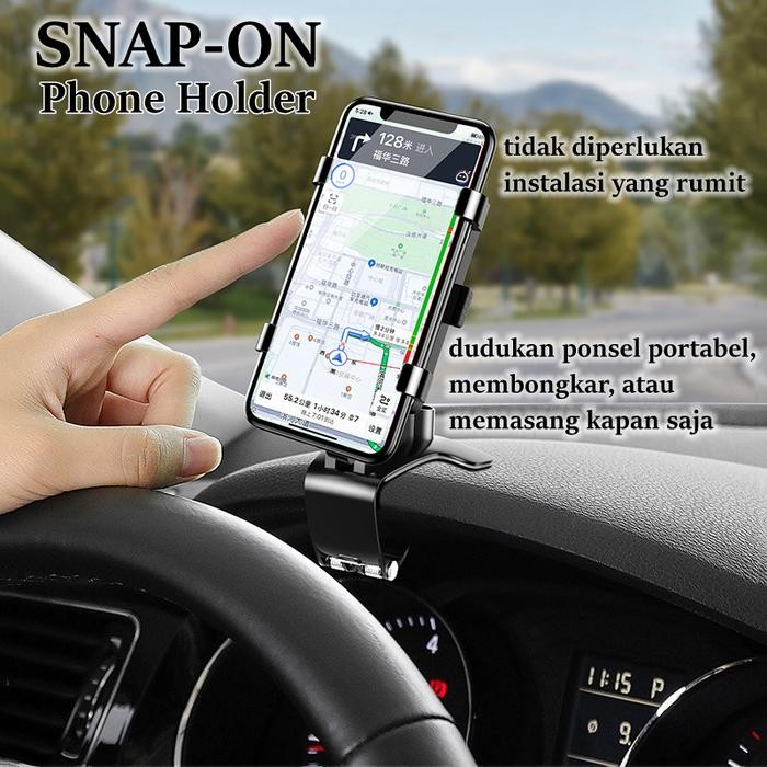 Terbaik Phone Holder Dasbor Mobil Snap-On Dudukan Phone Mobil Tidak Perlu Memasang Phone Holder