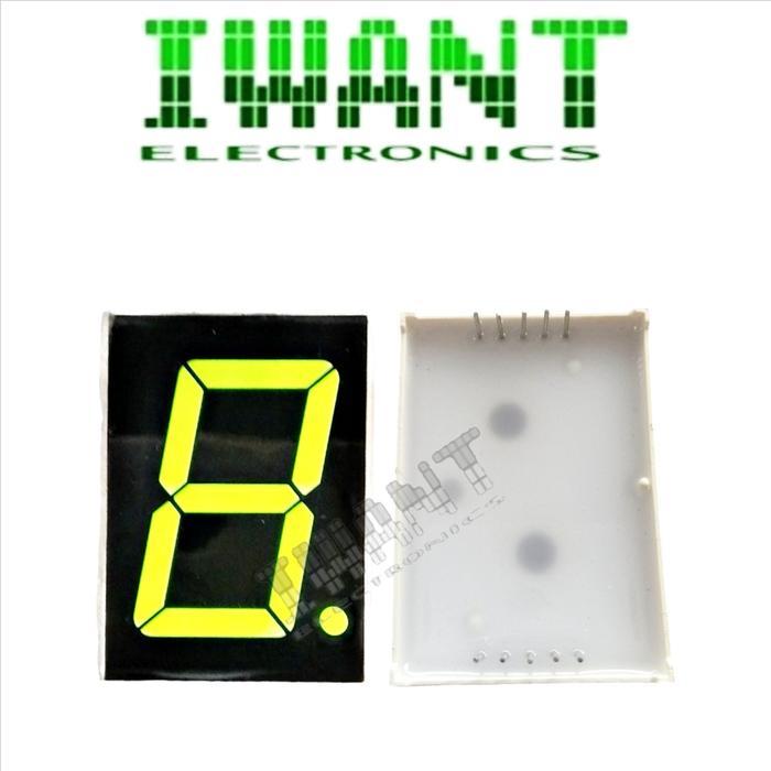 7 SEGMENT 1.2 INCH ANODA HIJAU YELLOW GREEN SEVEN SEGMENT 1.2 7SEGMENT