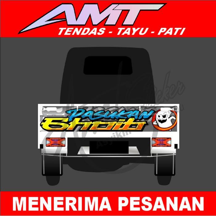 Stiker Decal Pintu Bak Belakang Mobil Gran Max Variasi Pick Up Tulisan Pasukan Ghoib