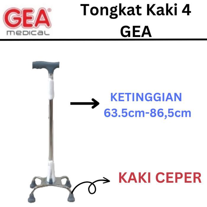PROMO TONGKAT KAKI 4 CEPER TONGKAT STROKE ORIGINAL GEA ALAT BANTU JALAN