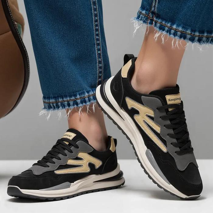 Keeping Sepatu Runinng Pria Sneakers Cowok Trendy Sepatu Casual Pria Anti Slip Sepatu Olahraga