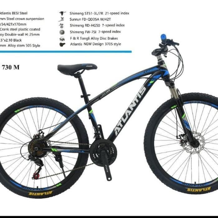 Sepeda Gunung Ukuran 26 Atlantis Terbaru Disk 21 Speed