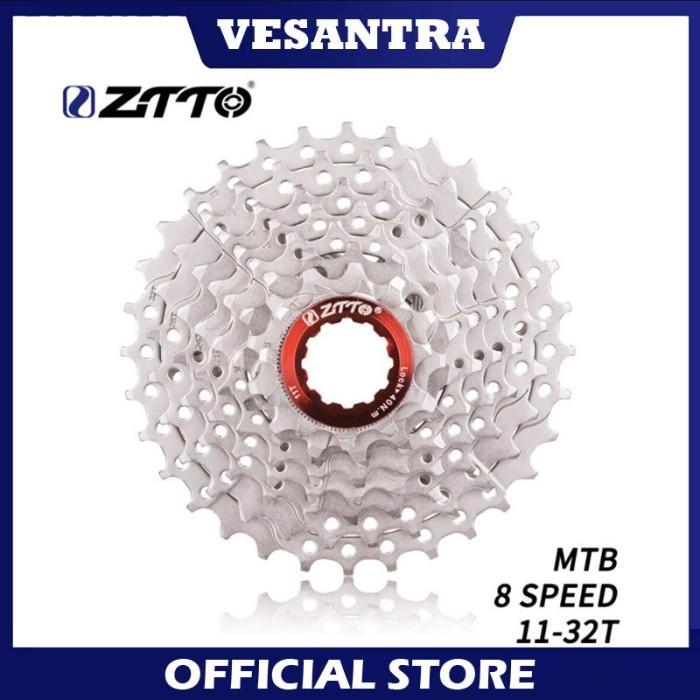 ZTTO SPROCKET 8 SPEED 11 - 32T GEAR SEPEDA SILVER OUTDOOR