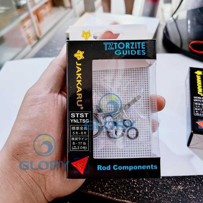Jakkaru YNLTSG Dan UKTLTSG Isi 7 Dan 8 Pcs Torzite Guide Ring 1 Set Kolongan Keramik Joran Pancing