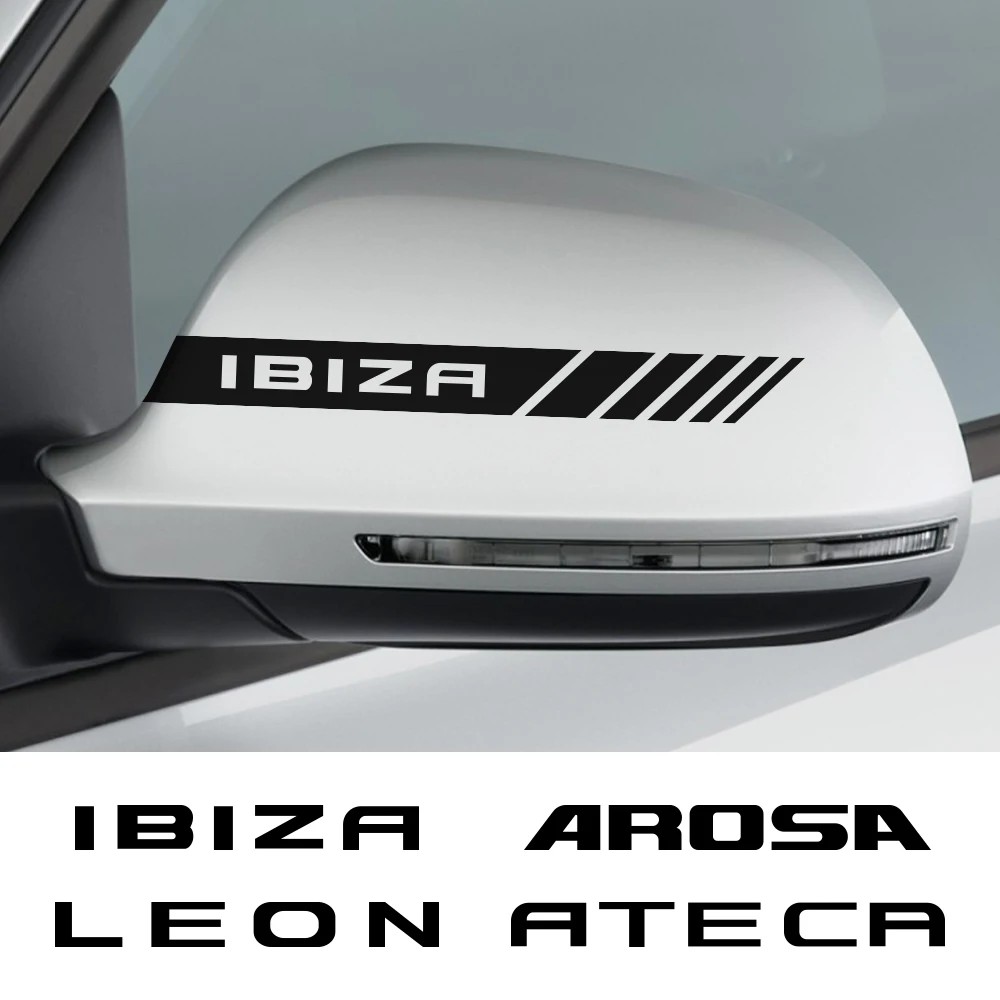 Car Rearview Mirror Vinyl Pvc Waterproof Decals For Seat Leon Ibiza Arosa Ateca Arona Auto Exterior