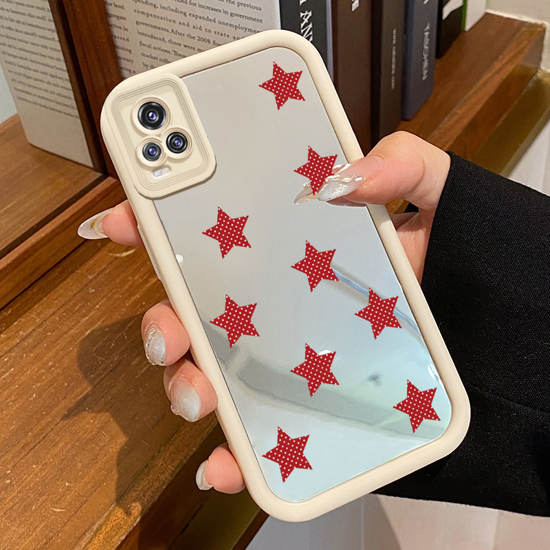 Casing Hp VIVO V20 VIVO V20 Pro Case HP Casing pola Bintang stiker Kesing Kasing cermin Cesing Silik